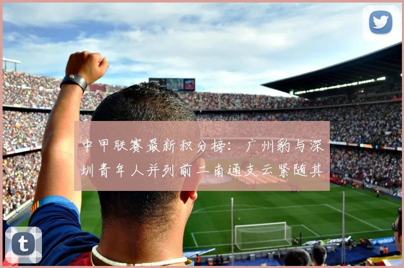中甲联赛最新积分榜：广州豹与深圳青年人并列前二南通支云紧随其后